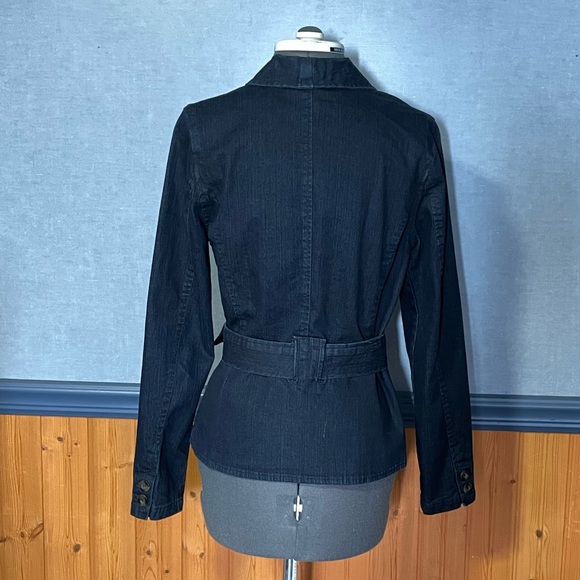 EUC- Belted denim jacket size small - Picture 2 of 4
